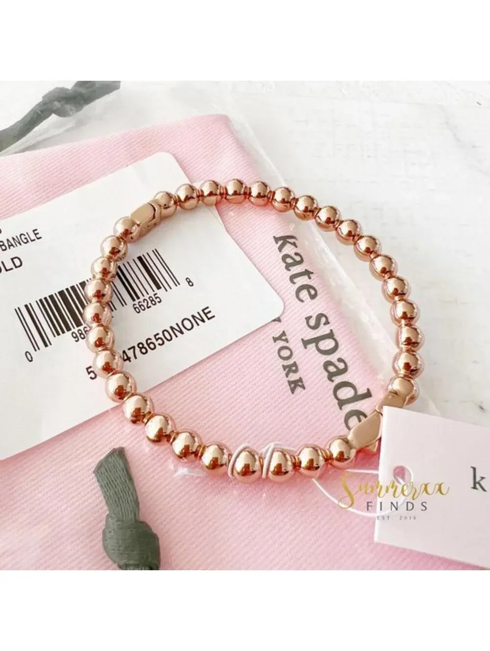 Kate Spade Golden Girl Ball Hinged Bangle Rose Gold - Picture 1 of 13